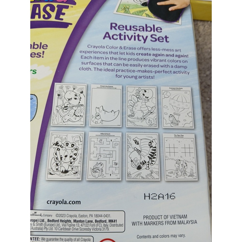 New Crayola Color & Erase Dinosaurs/Under The Sea Reusable Activity Set Markers - Picture 12 of 13